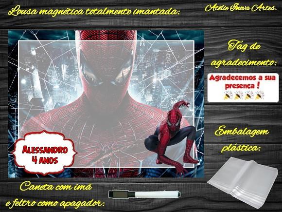 Lousa Magnética Homem Aranha com Embalagem