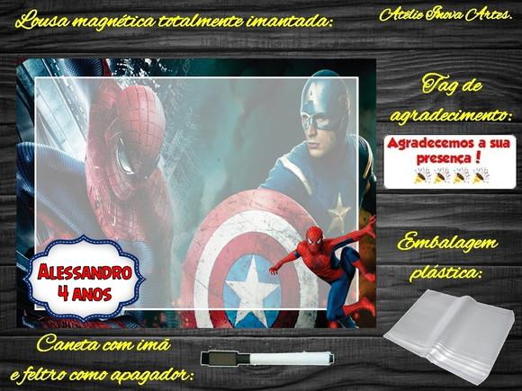 Lousa Magnética Homem Aranha com Embalagem