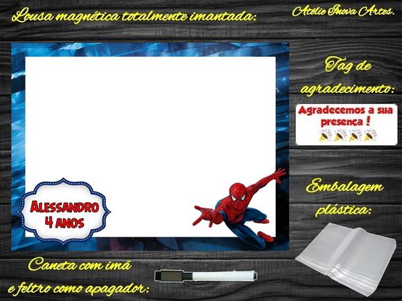 Lousa Magnética Homem Aranha com Embalagem