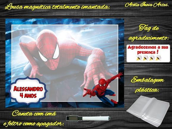 Lousa Magnética Homem Aranha com Embalagem