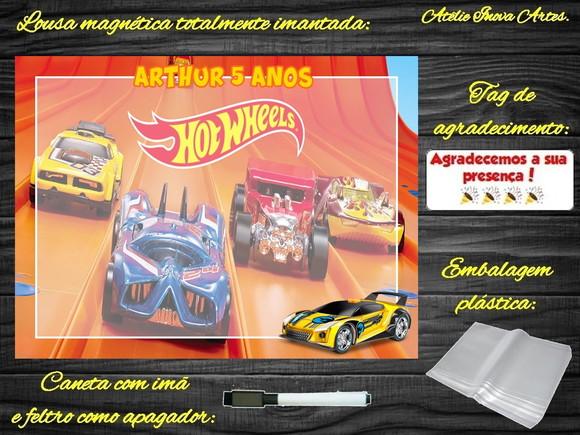 Lousa Magnética Hot Wheels com Embalagem