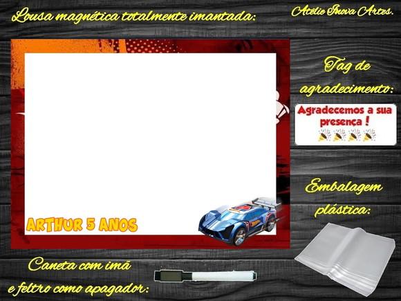 Lousa Magnética Hot Wheels com Embalagem