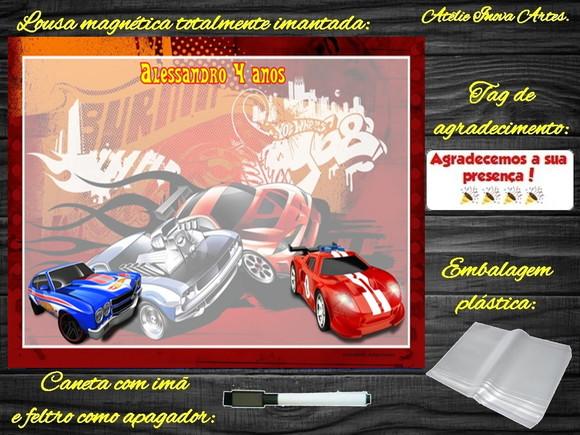 Lousa Magnética Hot Wheels com Embalagem
