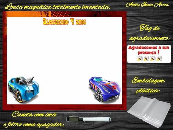 Lousa Magnética Hot Wheels com Embalagem