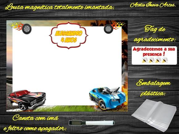 Lousa Magnética Hot Wheels com Embalagem