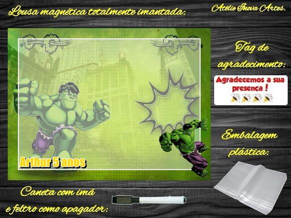 Lousa Magnética Hulk com Embalagem