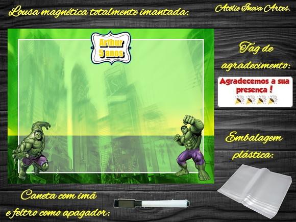 Lousa Magnética Hulk com Embalagem