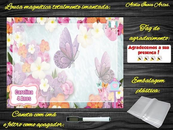 Lousa Magnética Jardim Encantado com Embalagem