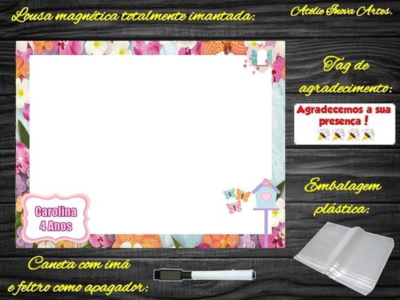 Lousa Magnética Jardim Encantado com Embalagem