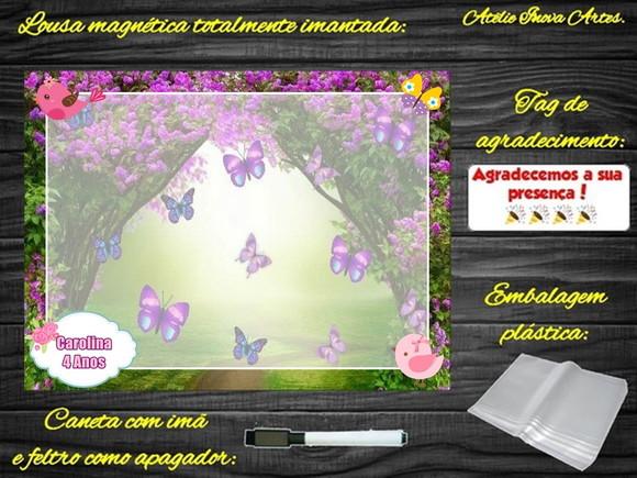 Lousa Magnética Jardim Encantado com Embalagem