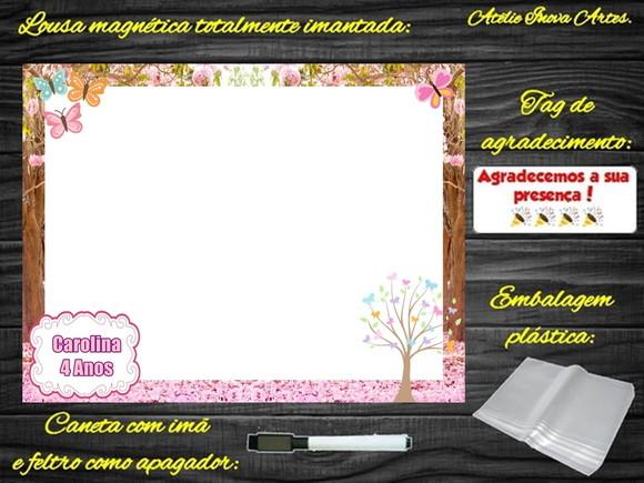 Lousa Magnética Jardim Encantado com Embalagem