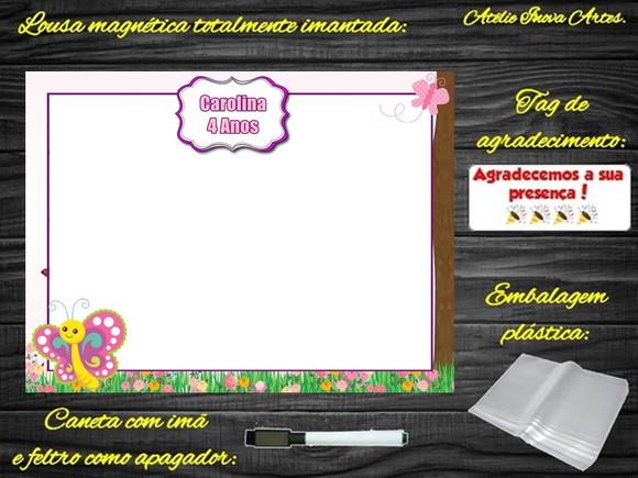Lousa Magnética Jardim Encantado com Embalagem