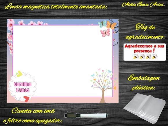 Lousa Magnética Jardim Encantado com Embalagem