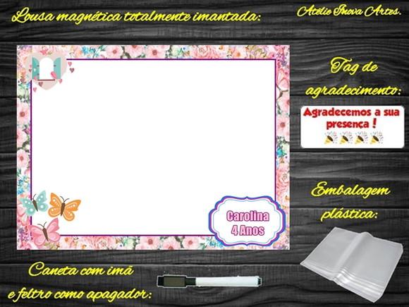 Lousa Magnética Jardim Encantado com Embalagem