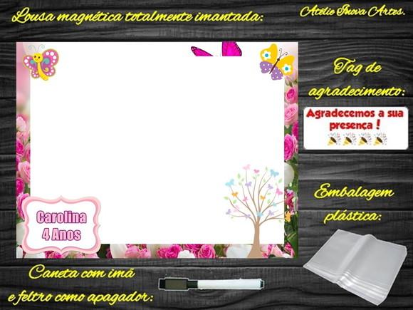 Lousa Magnética Jardim Encantado com Embalagem