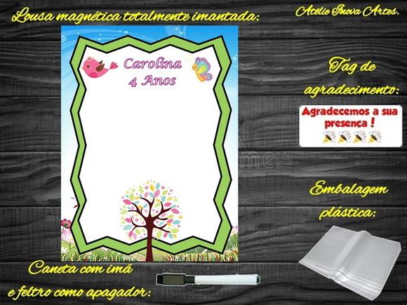 Lousa Magnética Jardim Encantado com Embalagem