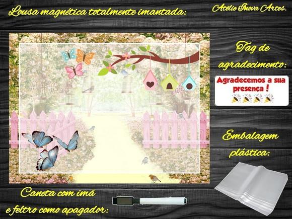 Lousa Magnética Jardim Encantado com Embalagem