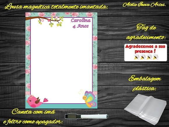 Lousa Magnética Jardim Encantado com Embalagem