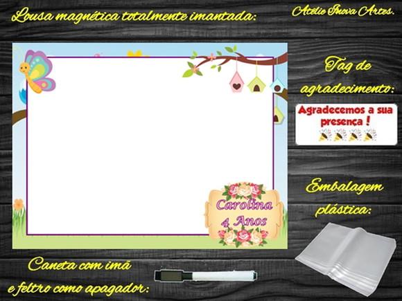 Lousa Magnética Jardim Encantado com Embalagem