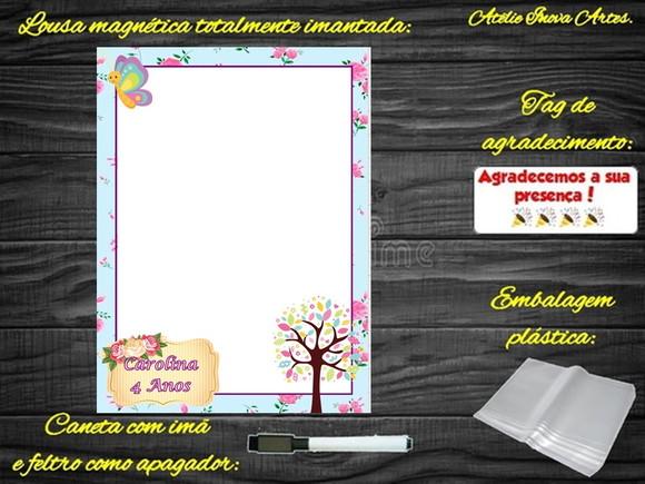 Lousa Magnética Jardim Encantado com Embalagem