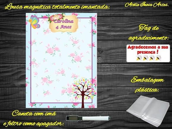 Lousa Magnética Jardim Encantado com Embalagem