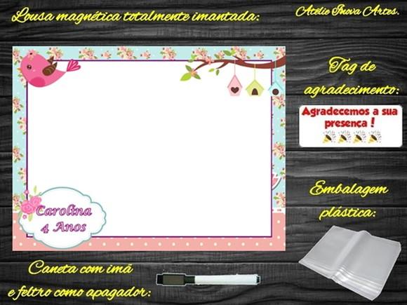 Lousa Magnética Jardim Encantado com Embalagem