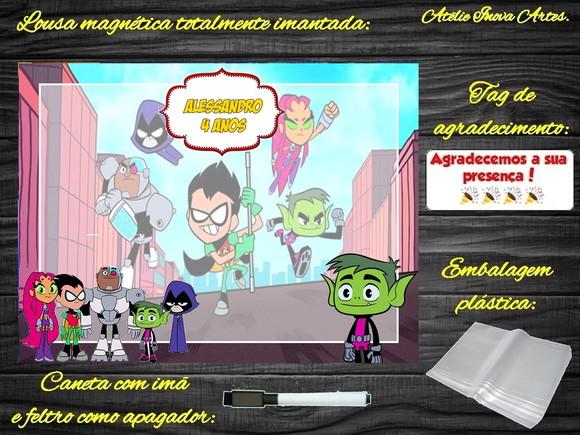 Lousa Magnética Jovens Titãs com Embalagem