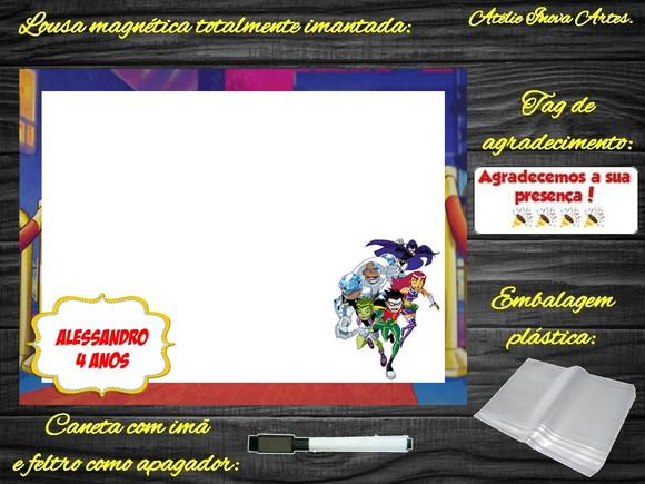 Lousa Magnética Jovens Titãs com Embalagem