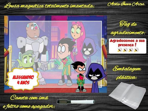 Lousa Magnética Jovens Titãs com Embalagem
