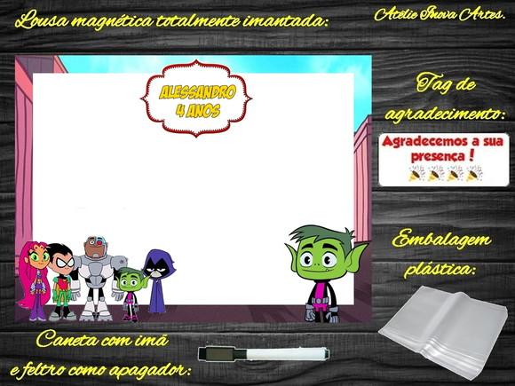 Lousa Magnética Jovens Titãs com Embalagem