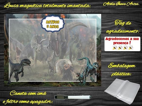Lousa Magnética Jurassic World com Embalagem