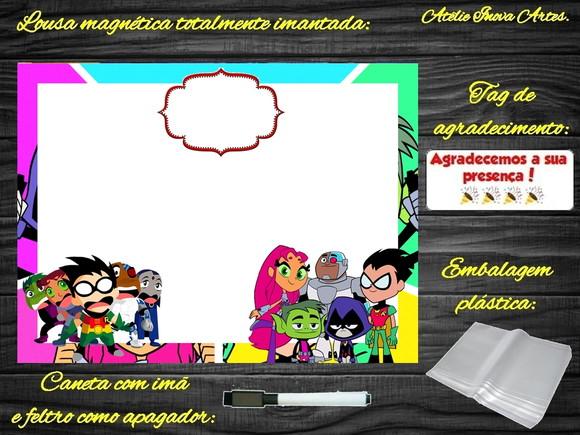 Lousa Magnética Jovens Titãs com Embalagem