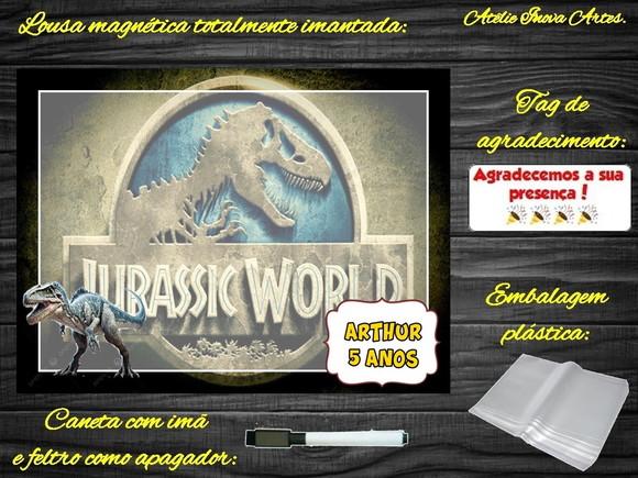 Lousa Magnética Jurassic World com Embalagem