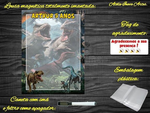 Lousa Magnética Jurassic World com Embalagem