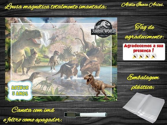 Lousa Magnética Jurassic World com Embalagem