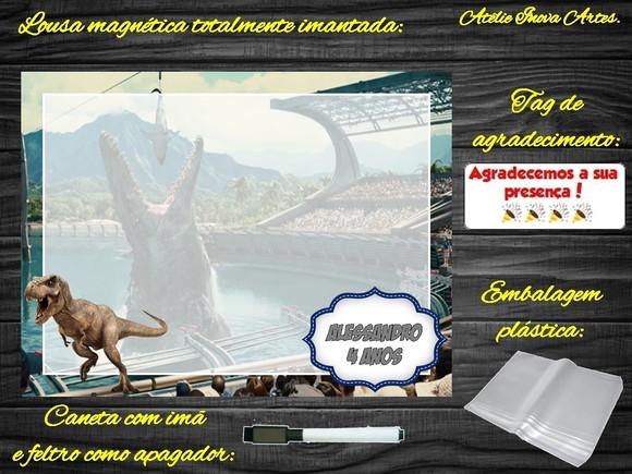 Lousa Magnética Jurassic World com Embalagem
