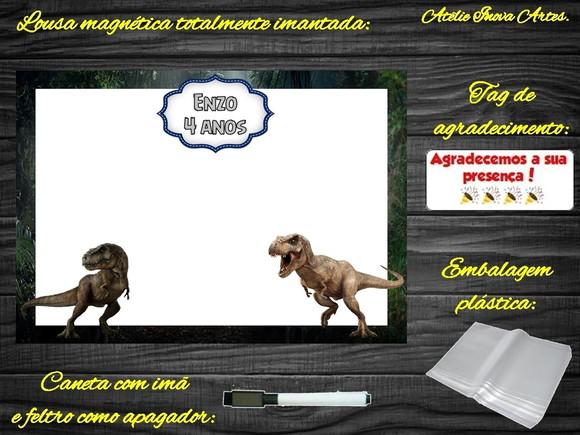Lousa Magnética Jurassic World com Embalagem
