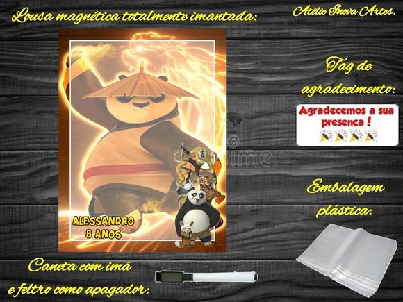 Lousa Magnética Kung Fu Panda com Embalagem