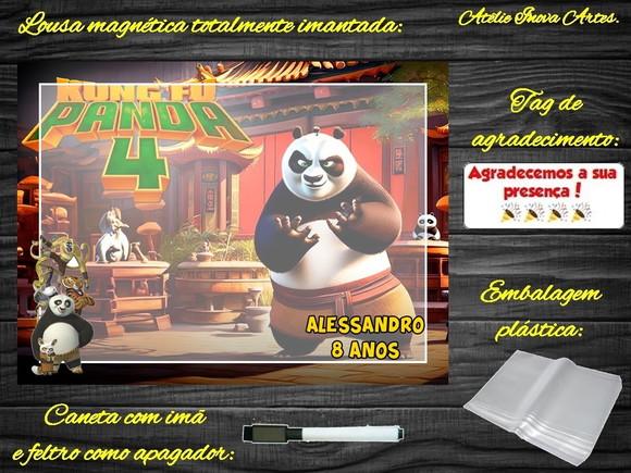 Lousa Magnética Kung Fu Panda com Embalagem