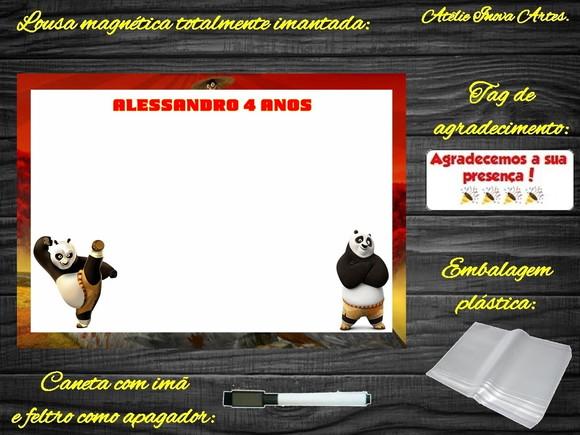 Lousa Magnética Kung Fu Panda com Embalagem