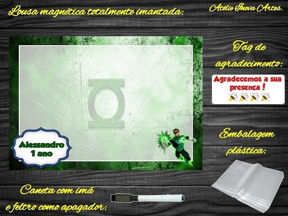 Lousa Magnética Lanterna Verde com Embalagem