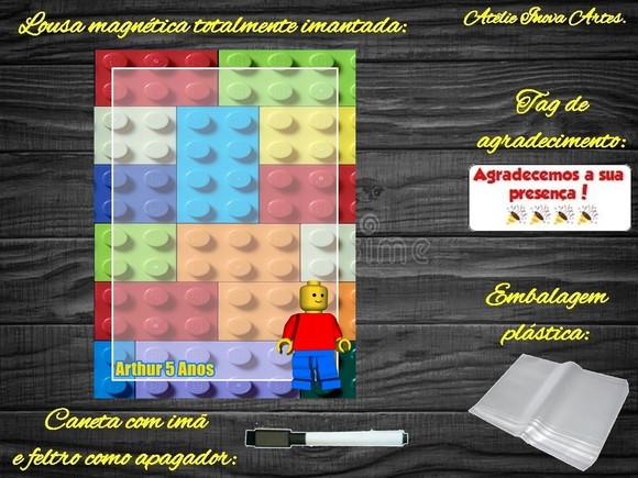 Lousa Magnética Lego com Embalagem