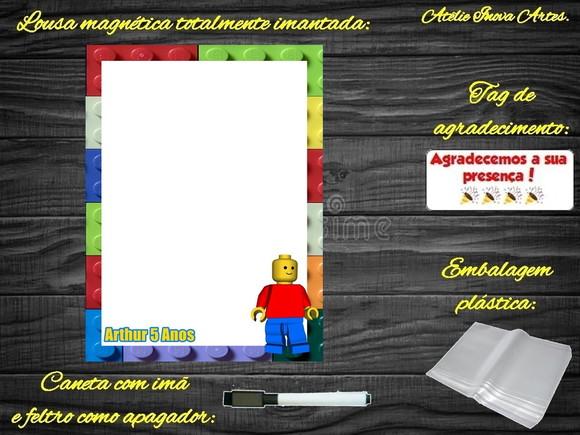 Lousa Magnética Lego com Embalagem
