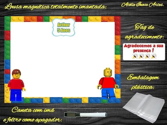 Lousa Magnética Lego com Embalagem