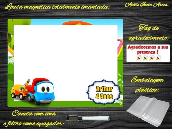 Lousa Magnética Léo o Caminhão com Embalagem
