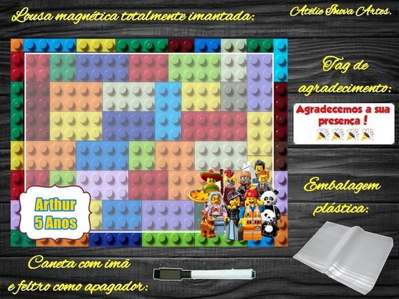 Lousa Magnética Lego com Embalagem