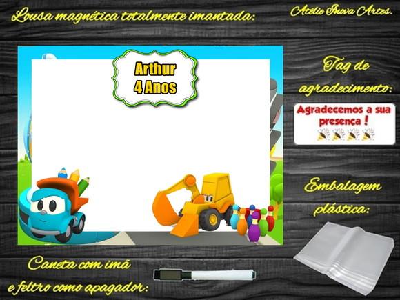 Lousa Magnética Léo o Caminhão com Embalagem