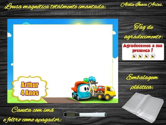 Lousa Magnética Léo o Caminhão com Embalagem