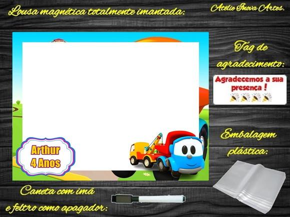 Lousa Magnética Léo o Caminhão com Embalagem