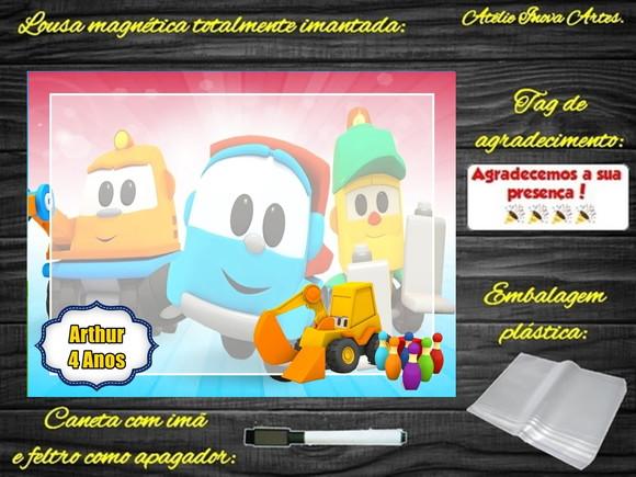 Lousa Magnética Léo o Caminhão com Embalagem
